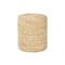19" Brown Seagrass Handmade Woven Drum Accent Table
